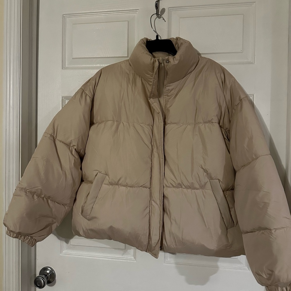 Tan Puffer Jacket